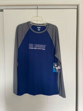 Reel Legends Men's Navy and Gray Performance SPF Shirt